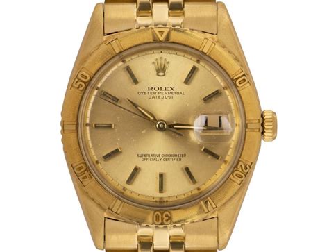 rolex turn o graph gold